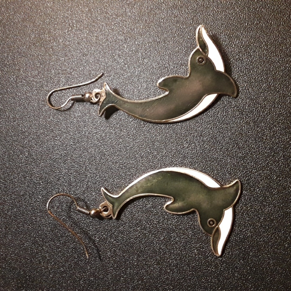 Vintage Dolphin Earrings
